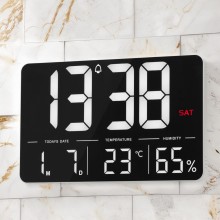 Часы электронные настенные (настольные) LOSSO GRAND WC-600, настольный будильник с LED подсветкой белый Часы электронные настенные (настольные) LOSSO GRAND WC-600, настольный будильник с LED подсветкой белый
