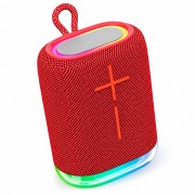 Портативная Bluetooth колонка LOSSO G1 с RGB-подсветкой, TWS, USB, TF, AUX, Bluetooth 5.4, аккумулятор 1800 мАч, красная