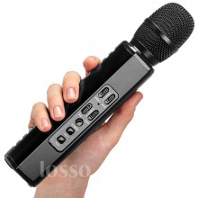 Караоке микрофон Losso K6 Premium черный (стерео-звук) Караоке микрофон Losso K6 Premium черный (стерео-звук)