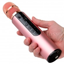 Караоке микрофон Losso M6 Premium Duet розовый со стерео звуком Караоке микрофон Losso M6 Premium Duet розовый со стерео звуком