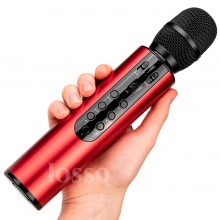Караоке микрофон Losso M6 Premium Duet красный со стерео звуком Караоке микрофон Losso M6 Premium Duet красный со стерео звуком