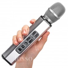 Караоке микрофон Losso K6 Premium серебристый (стерео-звук) Караоке микрофон Losso K6 Premium серебристый (стерео-звук)