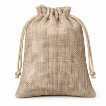 Подарочный мешочек из мешковины LOSSO 20см*30см (1 шт) бежевый, крафтовая упаковка с имитацией льна и джута