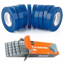 Лента для подвязки растений LOSSO SC-8801 (10шт.) синяя, скобы для тапенера SC-8901 (10 тыс.шт.)